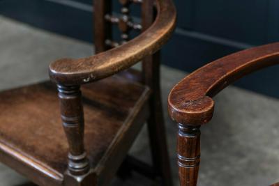 Pair Arts Crafts Oak Shakespeare Chairs