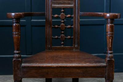 Pair Arts Crafts Oak Shakespeare Chairs