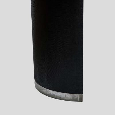 Pair Black lacquer demi lune consoles tables or dining table