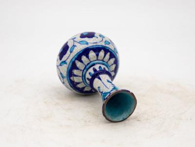 Pair Blue and Turquoise Iznik Vases Late 19th Century