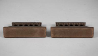 Pair Bronze Temple Shaped Bookends
