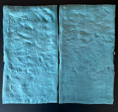 Pair Chinese Embroidered Fourth Rank Badges Qing Dynasty