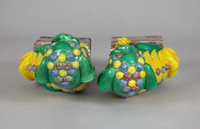 Pair Chinese Porcelain Foo Dogs