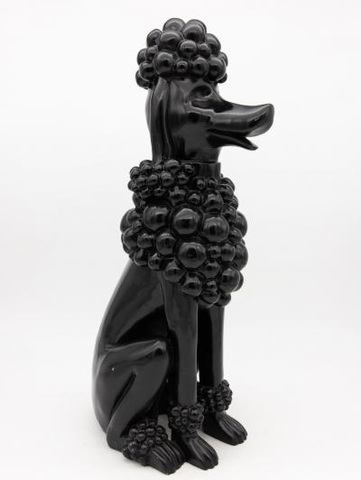 Pair Composite Poodles Late 20th Century