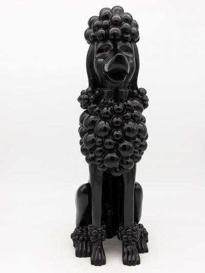Pair Composite Poodles Late 20th Century