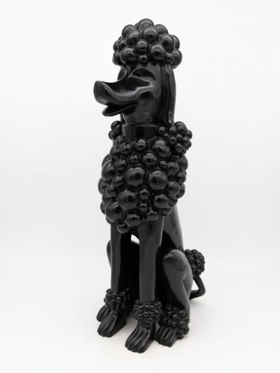 Pair Composite Poodles Late 20th Century