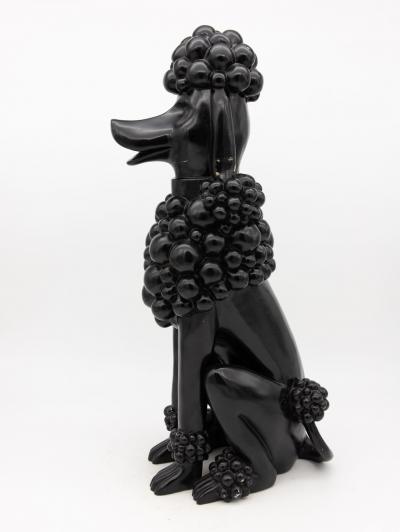 Pair Composite Poodles Late 20th Century