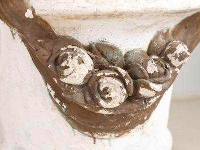Pair Composite Terracotta Rococo Italian Urns Mid 20th C 