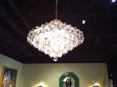 Pair Crystal Modernist Chandelier