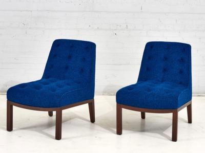 Pair Dunbar Lounge Slipper Chairs by Edward Wormley 1960