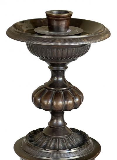 Pair Empire Style Bronze Candle Holders