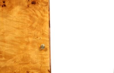 Pair Empire Style Marble Top Bar Wood Half Commodes