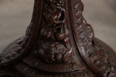 Pair English 19thC Mahogany Painted Cast Iron Tavern Tables