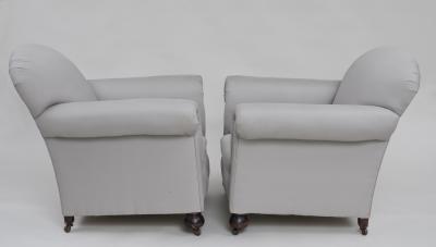 Pair English Club Chairs
