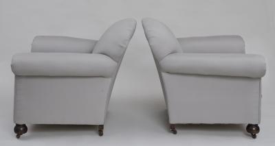 Pair English Club Chairs