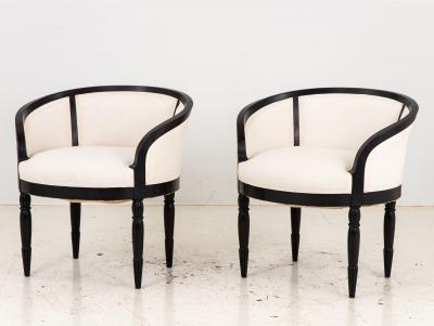 Pair French Art Deco Chairs 1930s