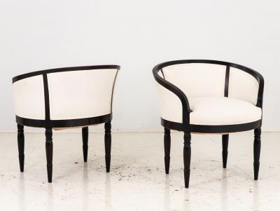 Pair French Art Deco Chairs 1930s