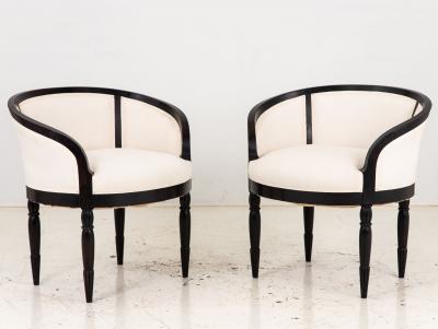 Pair French Art Deco Chairs 1930s