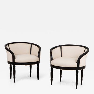 Pair French Art Deco Chairs 1930s