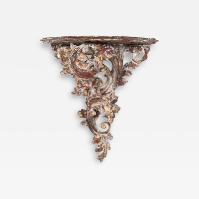 Pair French Giltwood Gesso Wall Brackets