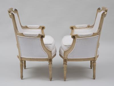 Pair French Louis XVI Style Bergeres