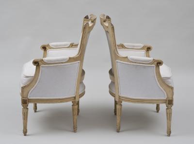Pair French Louis XVI Style Bergeres