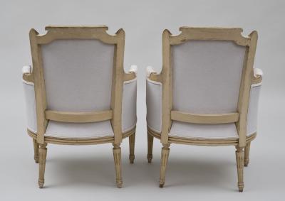 Pair French Louis XVI Style Bergeres