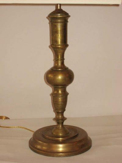 Pair French Mid Century Modern Neoclassical Gilt Bronze Solid Brass Table Lamps