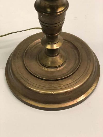 Pair French Mid Century Modern Neoclassical Gilt Bronze Solid Brass Table Lamps