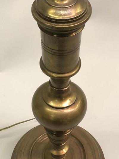 Pair French Mid Century Modern Neoclassical Gilt Bronze Solid Brass Table Lamps
