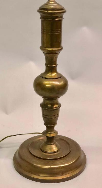 Pair French Mid Century Modern Neoclassical Gilt Bronze Solid Brass Table Lamps