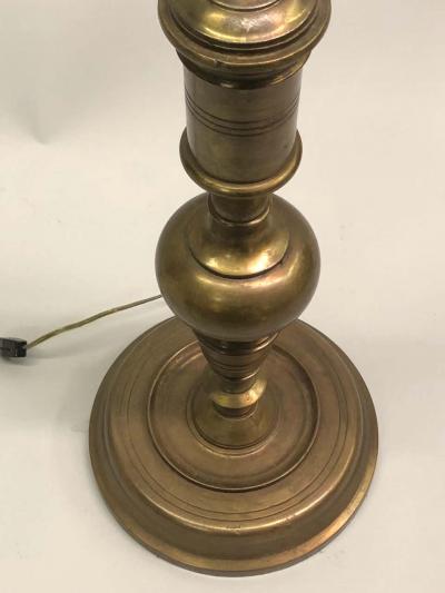 Pair French Mid Century Modern Neoclassical Gilt Bronze Solid Brass Table Lamps