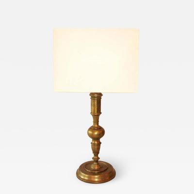 Pair French Mid Century Modern Neoclassical Gilt Bronze Solid Brass Table Lamps