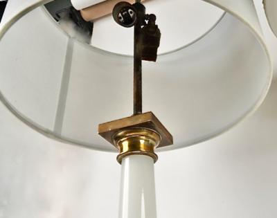 Pair French Opaline Lamps