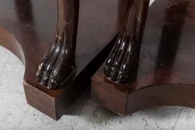 Pair French Swan Neck Bedside Tables