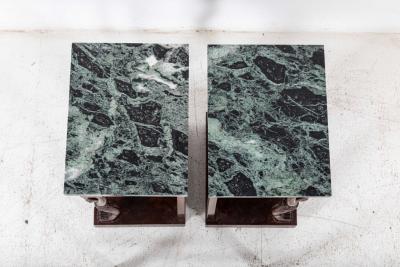 Pair French Swan Neck Bedside Tables