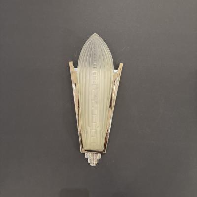 Pair Genet et Michon Style Art Deco Wall Sconces France 