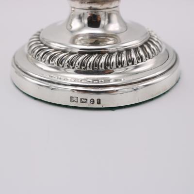 Pair George IV Period Telescopic Silver Candlesticks England circa 1825