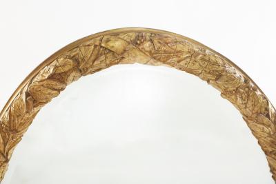 Pair Gilt Wood Framed Beveled Wall Mirror