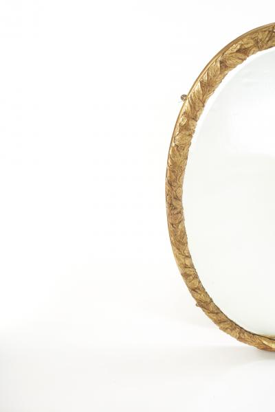 Pair Gilt Wood Framed Beveled Wall Mirror