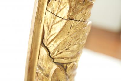 Pair Gilt Wood Framed Beveled Wall Mirror