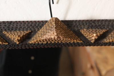 Pair Gold and Black Tramp Art Mirrors