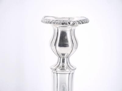 Pair Gorham Silverplate Candlesticks in the English Regency Style