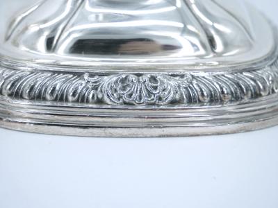 Pair Gorham Silverplate Candlesticks in the English Regency Style