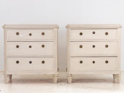 Pair Gustavian Style Chests of Drawers Early 20th Century