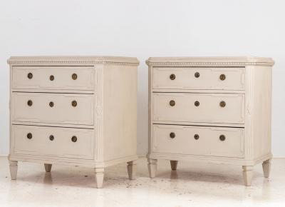 Pair Gustavian Style Chests of Drawers Early 20th Century