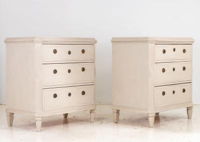 Pair Gustavian Style Chests of Drawers Early 20th Century