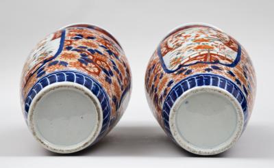 Pair Imari Open Vases Circa 1890