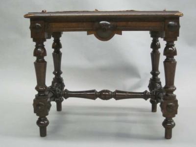 Pair Italian 19th Century Hand Carved Modern Neoclassical Wood Benches or Stools