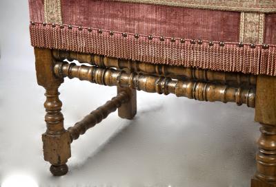 Pair Italian Baroque Walnut Hall Chairs